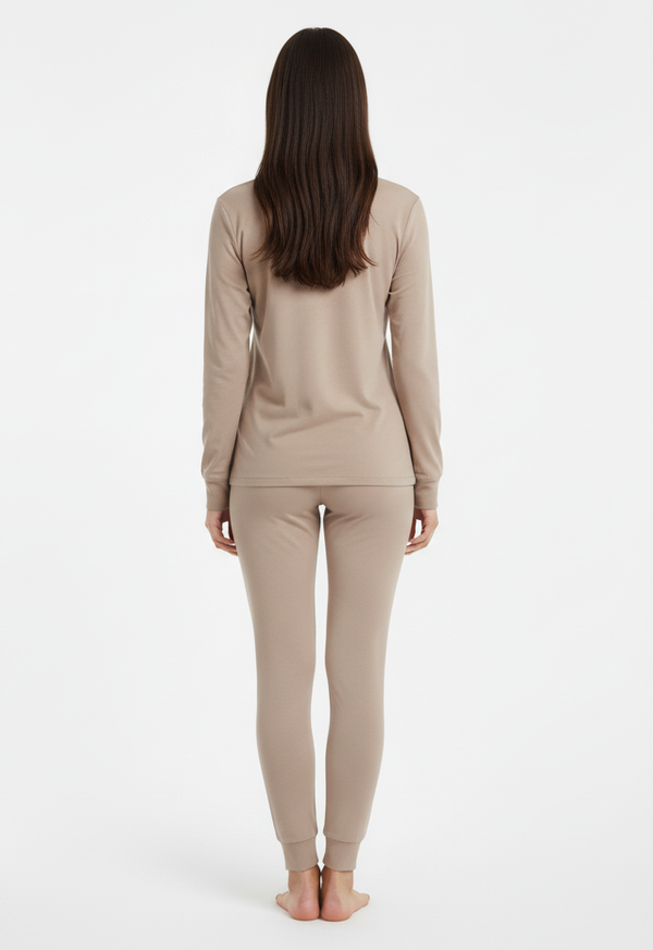 Woman LS T.SHIRT THERMAL, Cotton Single Lycra 95% Cotton & 5% Lycra