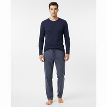 Load image into Gallery viewer, Men's Cotton-Soft PJ Set, Grey Triangle &amp; Blue Depths