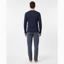 Load image into Gallery viewer, Men's Cotton-Soft PJ Set, Grey Triangle &amp; Blue Depths