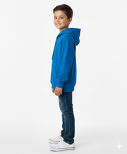 تحميل الصورة إلى عارض المعرض، Boys' Hoodie, PALS Blue ,Chinese Red, Cool Gray &amp; Bright White
