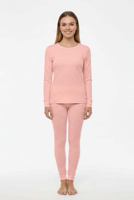 Woman LS T.SHIRT THERMAL, InterLock 50% Cotton & 50% Polyester