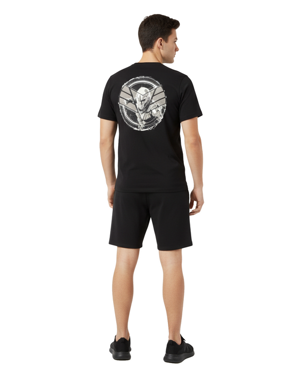 Marvel Captain America Men’s 100% Cotton Oversize Short Sleeve T-Shirt – Moonless Night