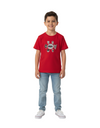 Marvel Avengers Boys’ 100% Cotton Regular T-Shirt with Yoke – Chinese Red