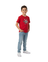 Marvel Avengers Boys’ 100% Cotton Regular T-Shirt with Yoke – Chinese Red