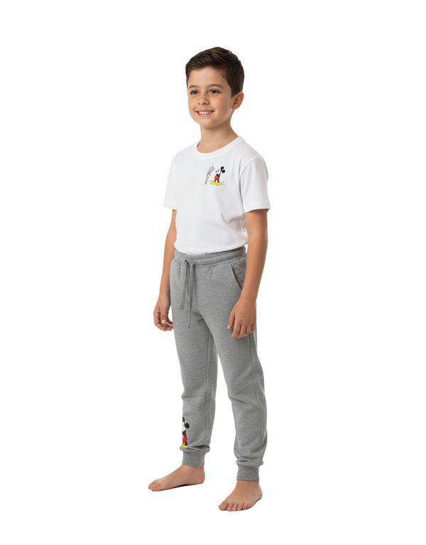 Disney Mickey Mouse Boys’ Cotton French Terry Sweatpants – Heather Grey