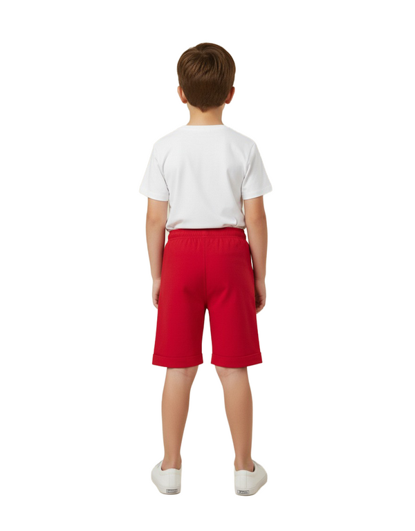 Marvel Avengers Boys’ 100% Cotton French Terry Shorts – Chinese Red