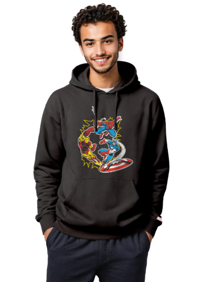 MEN AVENGERS BLACK HOODY