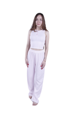 تحميل الصورة إلى عارض المعرض، Women Tank Top Rib Pajama - Pink Square Plaids

