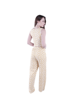 تحميل الصورة إلى عارض المعرض، Women Tank Top Rib Pajama - Orange Sunflower
