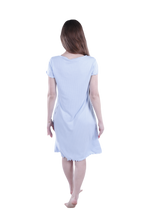 Load image into Gallery viewer, Women Short Sleeve Rib Dress - Nantucket Breeze
