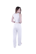 تحميل الصورة إلى عارض المعرض، Women Tank Top Rib Pajama - Grey Square Plaids

