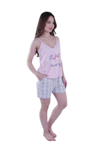 تحميل الصورة إلى عارض المعرض، Women Slip Pajamas with Shorts and Pants - Ballerina
