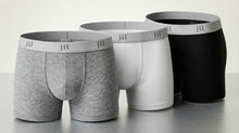 Load image into Gallery viewer, Men 3" Trunk Pack of 3, BASIC COLORS "WH, GR, BL"